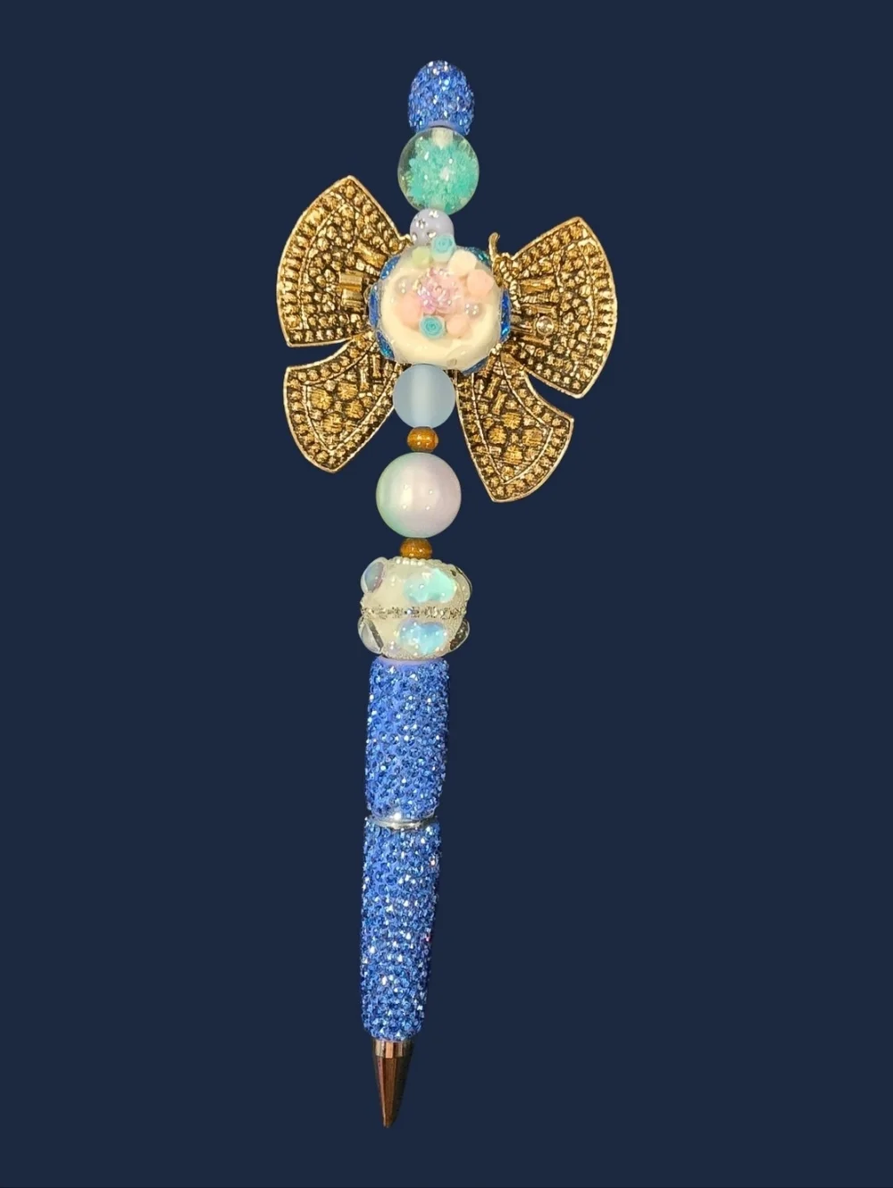 Crystal Butterfly Beaded Pen
